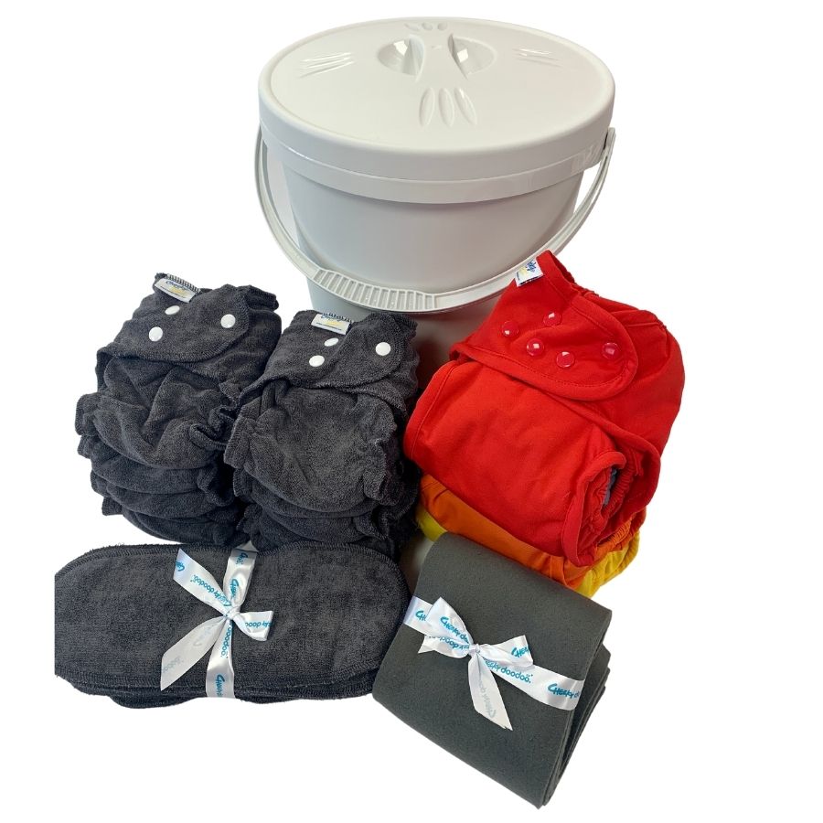 Cheeky Doodoo Reusable Cloth Nappy - Standard Bucket Bundle